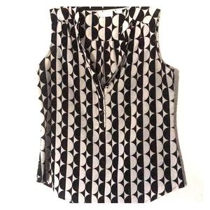 Black and white blouse